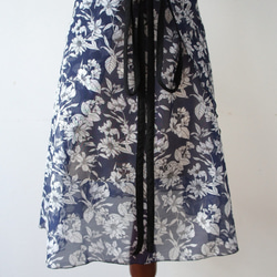 バレエ　ラップスカート[レスター・ネイビー52-126] A182leicesterNavy 10枚目の画像