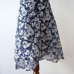 バレエ　ラップスカート[レスター・ネイビー52-126] A182leicesterNavy 2枚目の画像