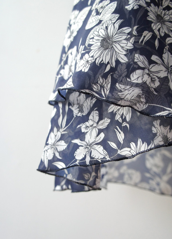 バレエ　ラップスカート[レスター・ネイビー52-126] A182leicesterNavy 8枚目の画像