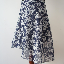 バレエ　ラップスカート[レスター・ネイビー52-126] A182leicesterNavy 5枚目の画像