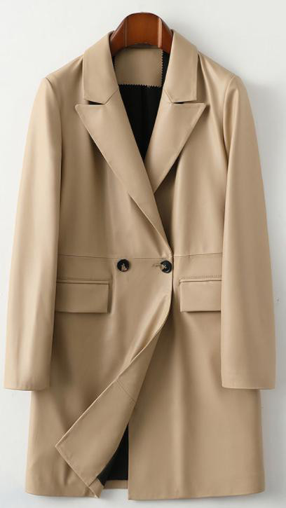 新品↑ レディース！高級 本革↑超ソフトなラムレザートレンチコート★コート