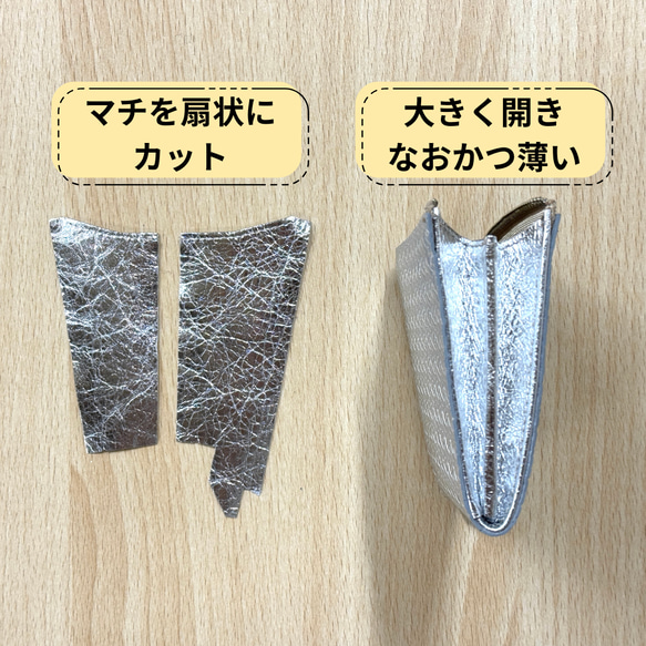 【送料無料】ウォレット＆キーホルダー　クリスマスギフトにもおすすめ　想いを届けるレザーギフトセット　選べるカラー 6枚目の画像