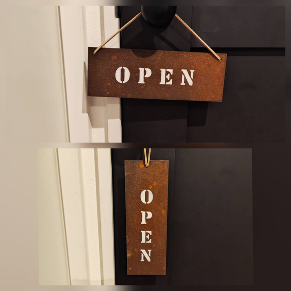 closed オープン クローズ 看板 OPEN CLOSE ヴィンテージ 錆び 錆び