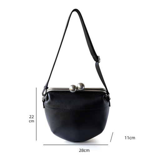 がま口バック2点 上質本革｜がま口2WAYショルダーバッグ 2点セット ― 日常に寄り添う