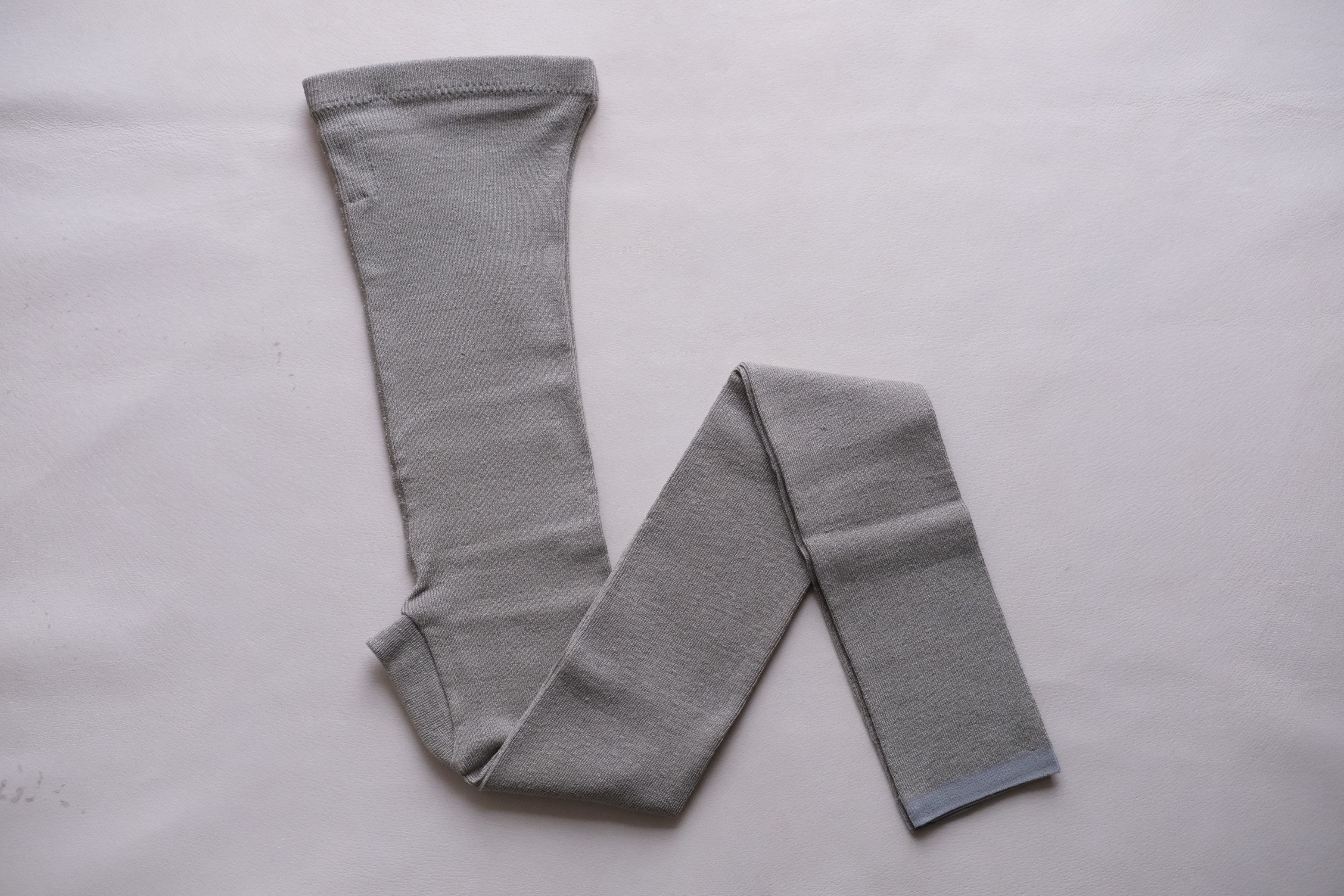 【new】リネンニットレギンス マチ付き（グレー）｜unisex 2 size