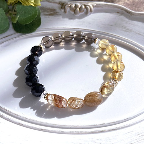 【高品質天然石】「ここぞ！」という時に心強いお守りパワーブレスレット(ギフトBOX付き)