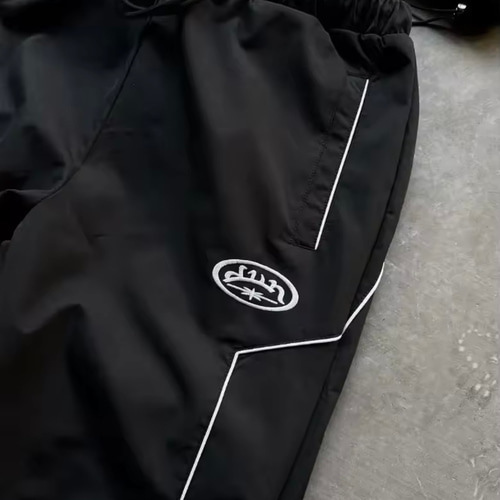 ブラック ナイロンジャケット セットアップ y2k opium セットアップ