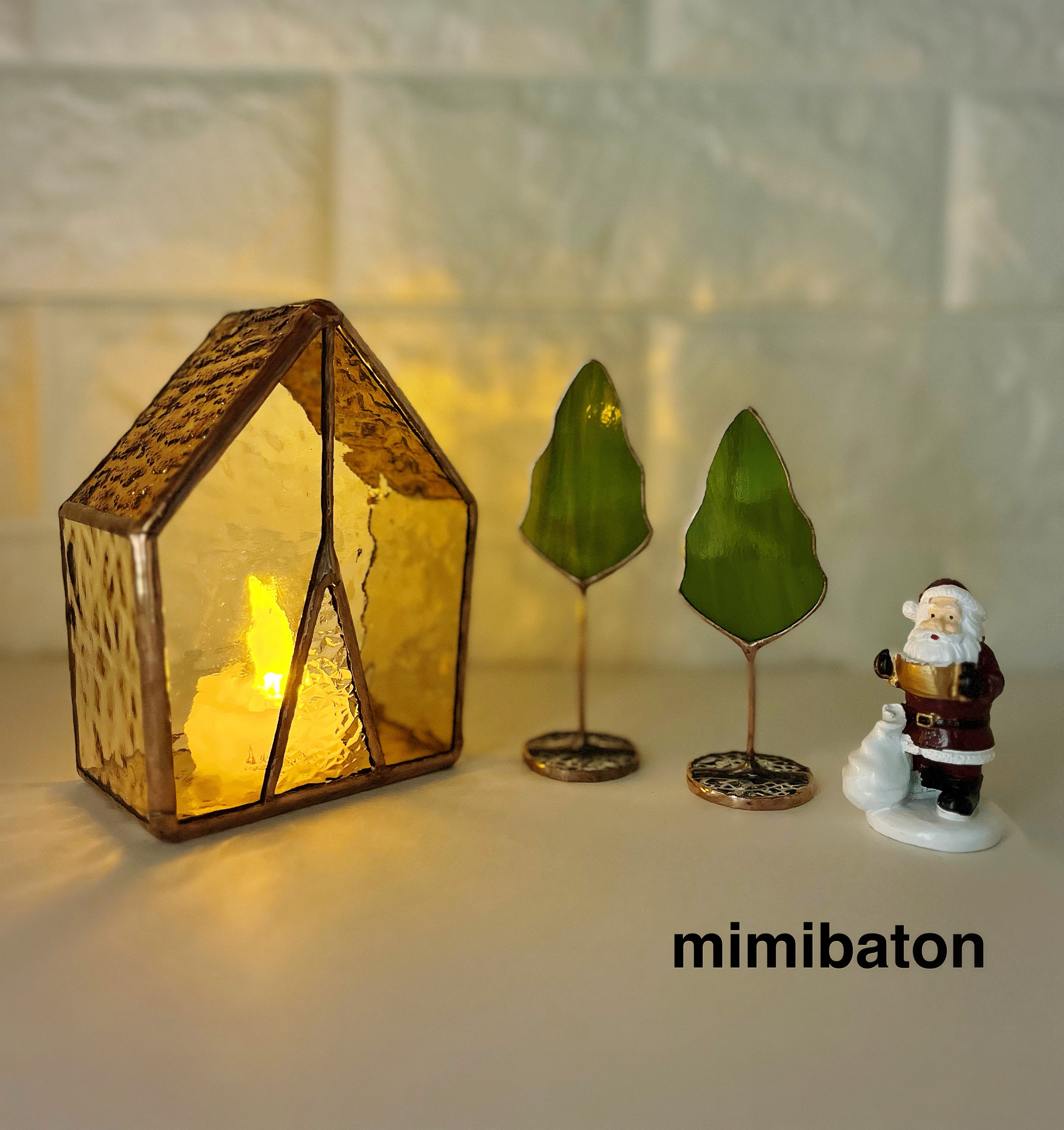 ✨ステンドグラスの小さなお家✨ミニツリーセット