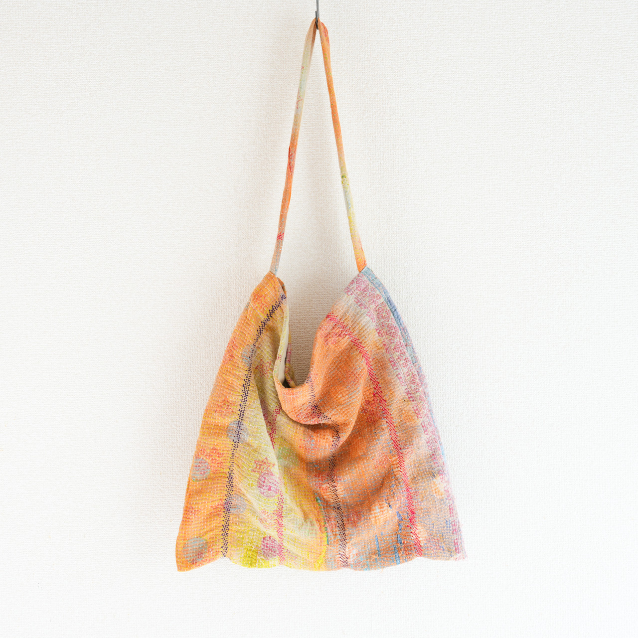 vintage kanthaquilt square totebag -P- / ヴィンテージカンタキルト トートバッグ