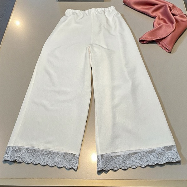 ✅再販濱ちりめん〈みやびちりめん〉裾レースペチパンツ｜しっとり上品・和シルクのなめらかインナー⭐送料無料