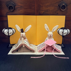 うさぎ雛 お雛様 古布 着物 アンティーク 雛人形 | うさぎのお雛様 アンティーク着物の雛飾り ひな人形・雛飾り