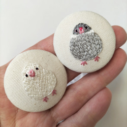 犬ブローチ 犬ヘアゴム 刺繍 犬モチーフ 柴犬 ビションフリーゼ
