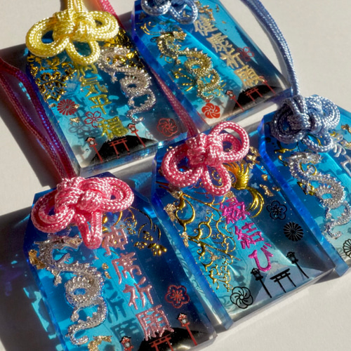 雲レジン お守り小 澄み渡る青空 御守り 神席祈願 その他アクセサリー