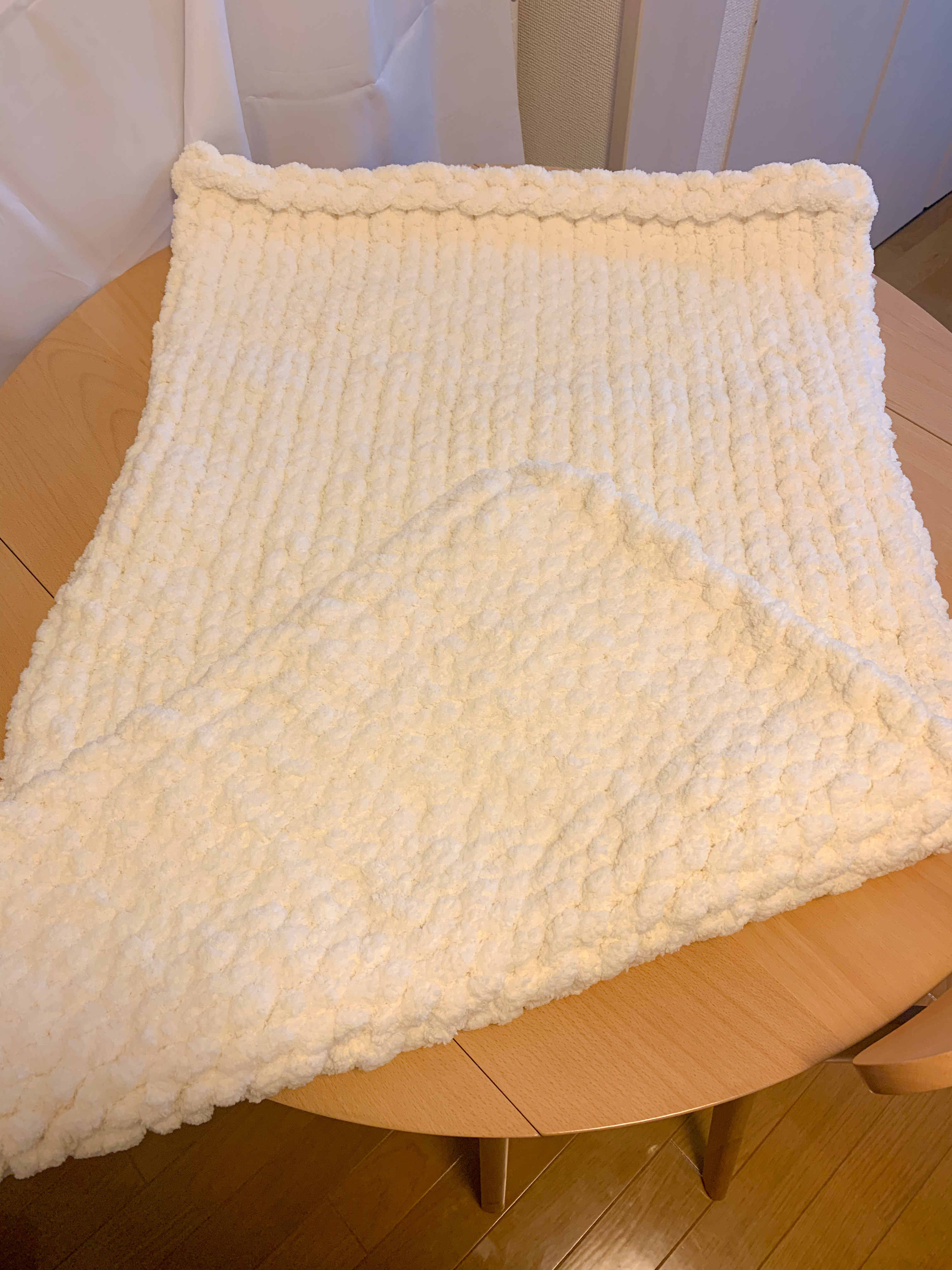 ぬくぬくチャンキーヤーンブランケット