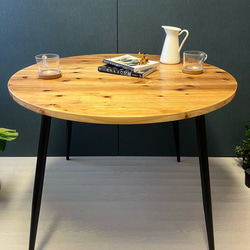 送料無料】 ローテーブル 丸形 60cm スギ 折りたたみ脚 ローテーブル