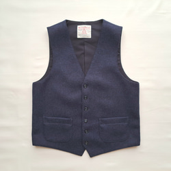 ハリスツイード パッチワーク ベスト タータンクレイジーミックス