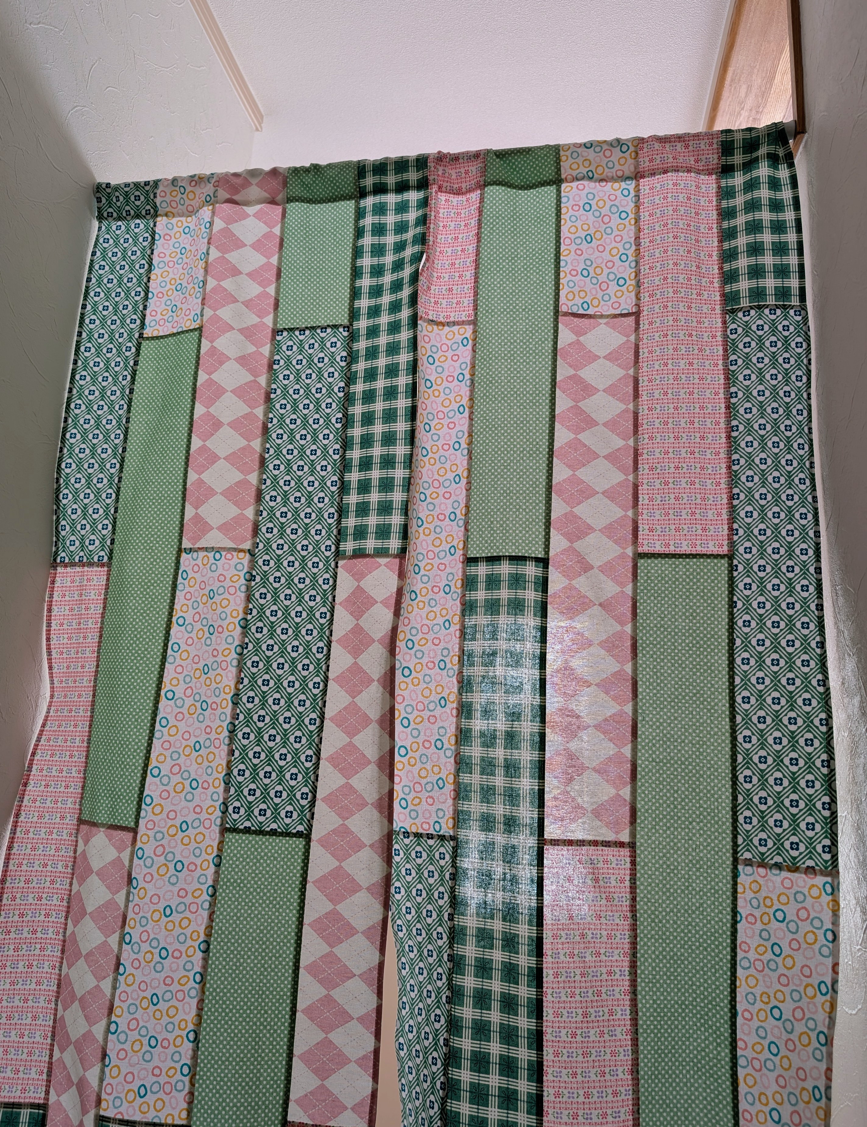 ❤ピンク＆グリーン❤可愛い♡空間❤甘すぎない♥️ロングのれん❤✭80✕170✭