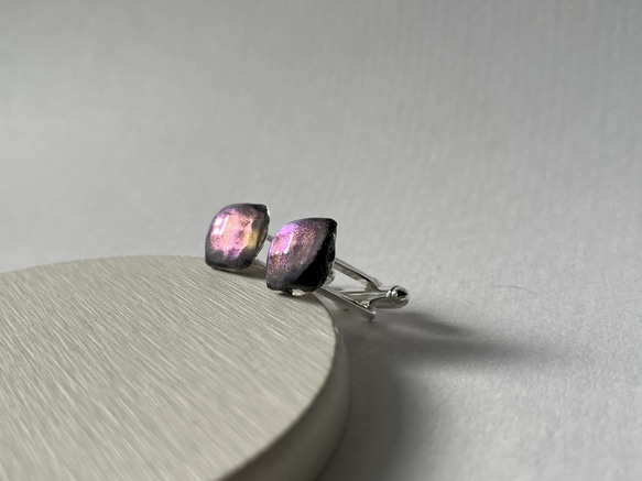 アクアリオンストーン鉱石カフス☆ / 海   / レジン / ファンタジー / メンズ / 父の日 11枚目の画像