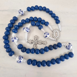 ラピスラズリのロザリオ（薔薇の十字架） ネックレス・ペンダント