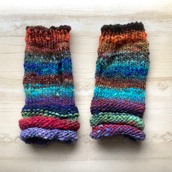 NORO＊ハンドウォーマー　野呂英作　手編み　穴有り　#16 2枚目の画像