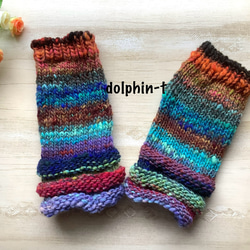 NORO＊ハンドウォーマー　野呂英作　手編み　穴有り　#16 1枚目の画像