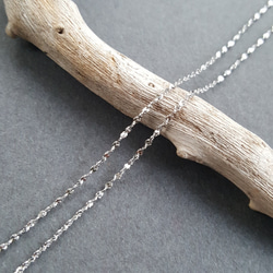 [71cm + 65cm] サージカルステンレス キラキラ デザインチェーン ニッケルフリー 金属アレルギー対応 5枚目の画像