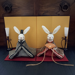 素敵な和柄のお着物のうさぎ雛 (雛人形.お雛様.おひな様) ひな人形・雛