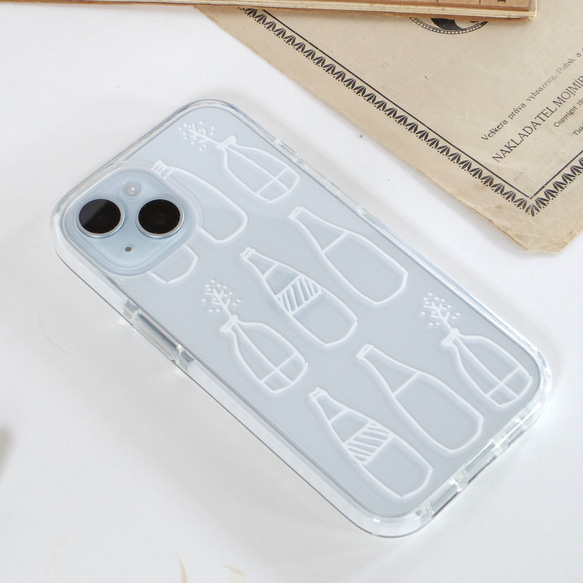 スマホケース iPhone17 北欧 クッションバンパー 【ヒュッゲな時間】透明 クリア 手描き 大人可愛い シンプル 10枚目の画像