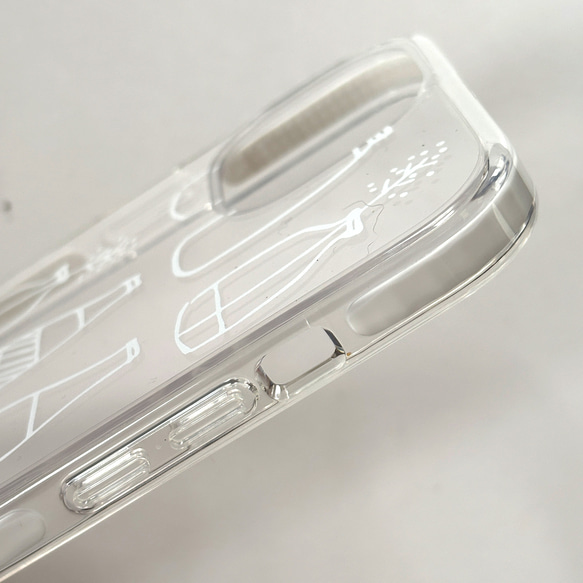 スマホケース iPhone17 北欧 クッションバンパー 【ヒュッゲな時間】透明 クリア 手描き 大人可愛い シンプル 3枚目の画像