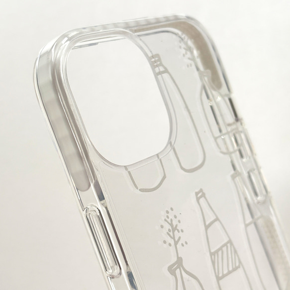 スマホケース iPhone17 北欧 クッションバンパー 【ヒュッゲな時間】透明 クリア 手描き 大人可愛い シンプル 5枚目の画像