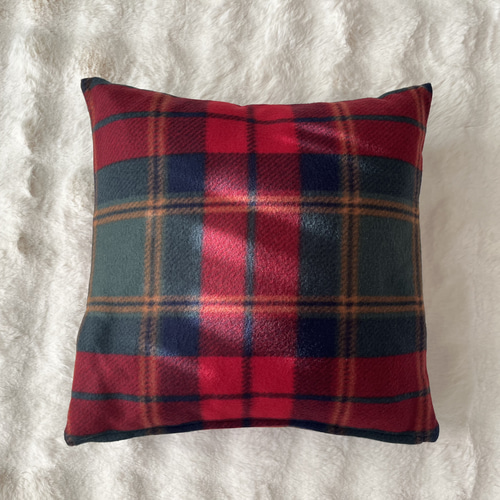 あったかふわふわ⭐︎タータンチェッククッションカバー♪ クッション