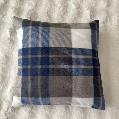 あったかふわふわ⭐︎タータンチェッククッションカバー♪ クッション