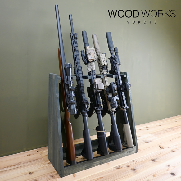 ガンラック ガンスタンド ライフルスタンド gr25 楽天市場】月間優良ショップ連続受賞 WOODWORKS ガンラック 1丁掛 木製