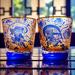 彩貴・舞雪華（藍桃） グラス ART空（アートクー） 通販 11083573