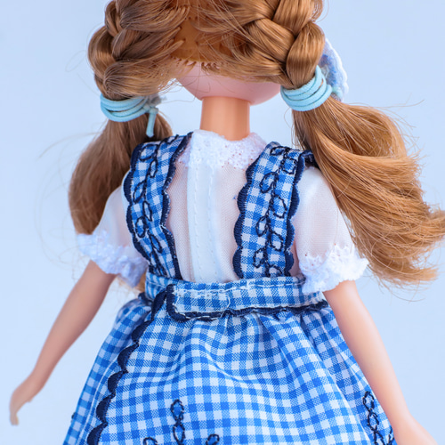 幸せモチーフ 白鳥刺繍のエプロンドレスとワンピースのセット リカ