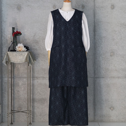 着物リメイク 辻ヶ花 チュニックワンピース フリーサイズ kimono