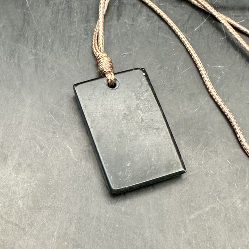 2025.12.4午年御守南無大勢至菩薩 糸魚川墨玉 ネックレス・ペンダント