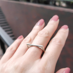 【受注制作】Square & Circle リング（SV） 4枚目の画像