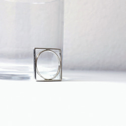 【受注制作】Square & Circle リング（SV） 1枚目の画像