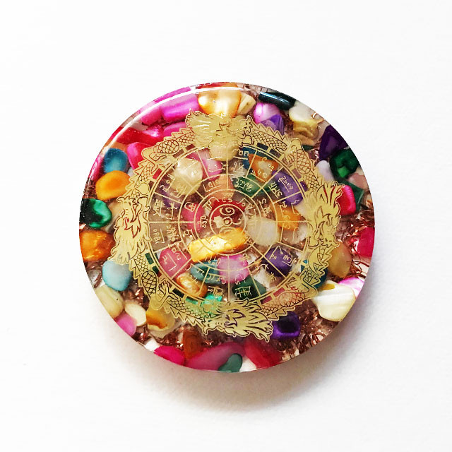 龍神★龍体文字★フトマニ図★カラーシェル★オールラウンド★魔法のオイル「完全版」★円柱形★オルゴナイト★送料無料