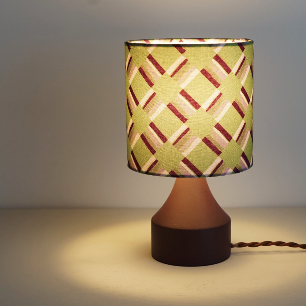 ◆HappyLamp◆Sサイズ/スクエアパターン/プラム/スタンドランプ/新作2026