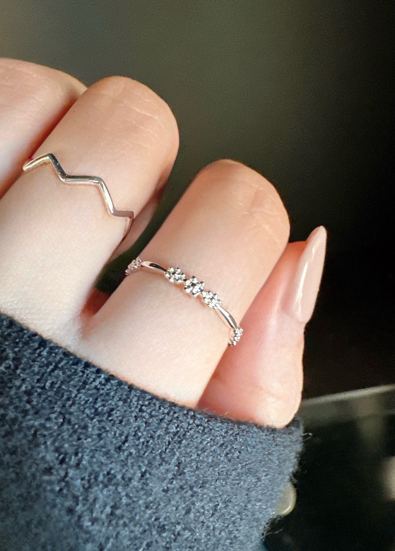 [春新作] ❀小さなお花が並ぶ Silver925 フラワーリングR1871