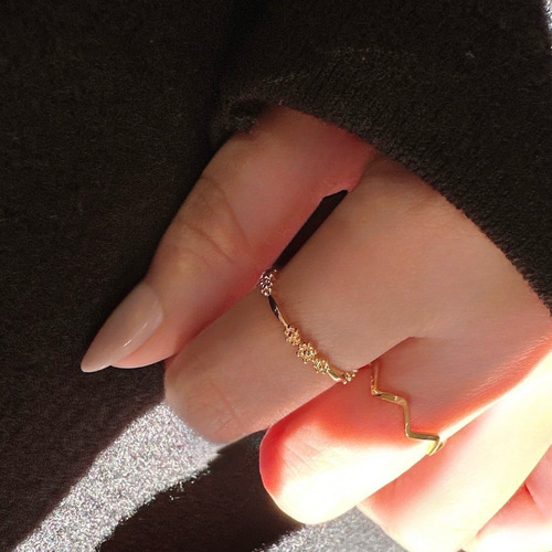 kinariya スカラップフラワーリング　K18 silver925 13号 kinariya リング kinariya スカラップフラワーリング K18 silver925 13