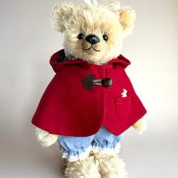 テディベアのお洋服【SSサイズ】 小花プリントエプロンドレス