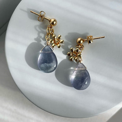 フローライト ピアス（スタッド・一粒） の人気通販｜Creema(クリーマ