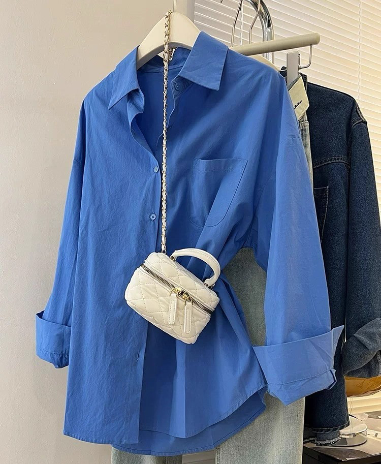 【清潔感UP】着回し力No.1✨ 大人の定番 オーバーサイズ 白シャツ ブラウス (ゆるシルエット)