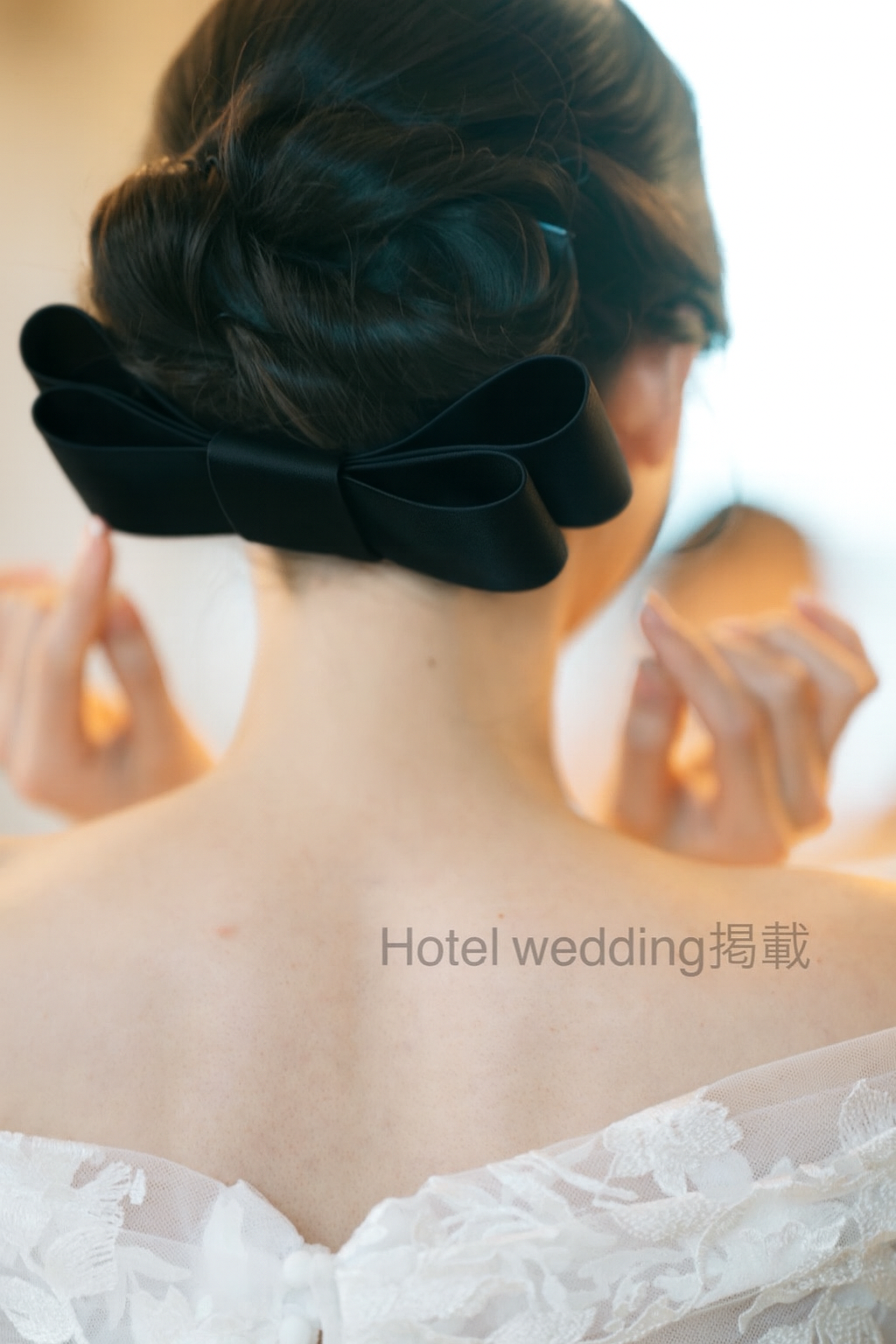 オリジナルリボンボンネ　ブラック