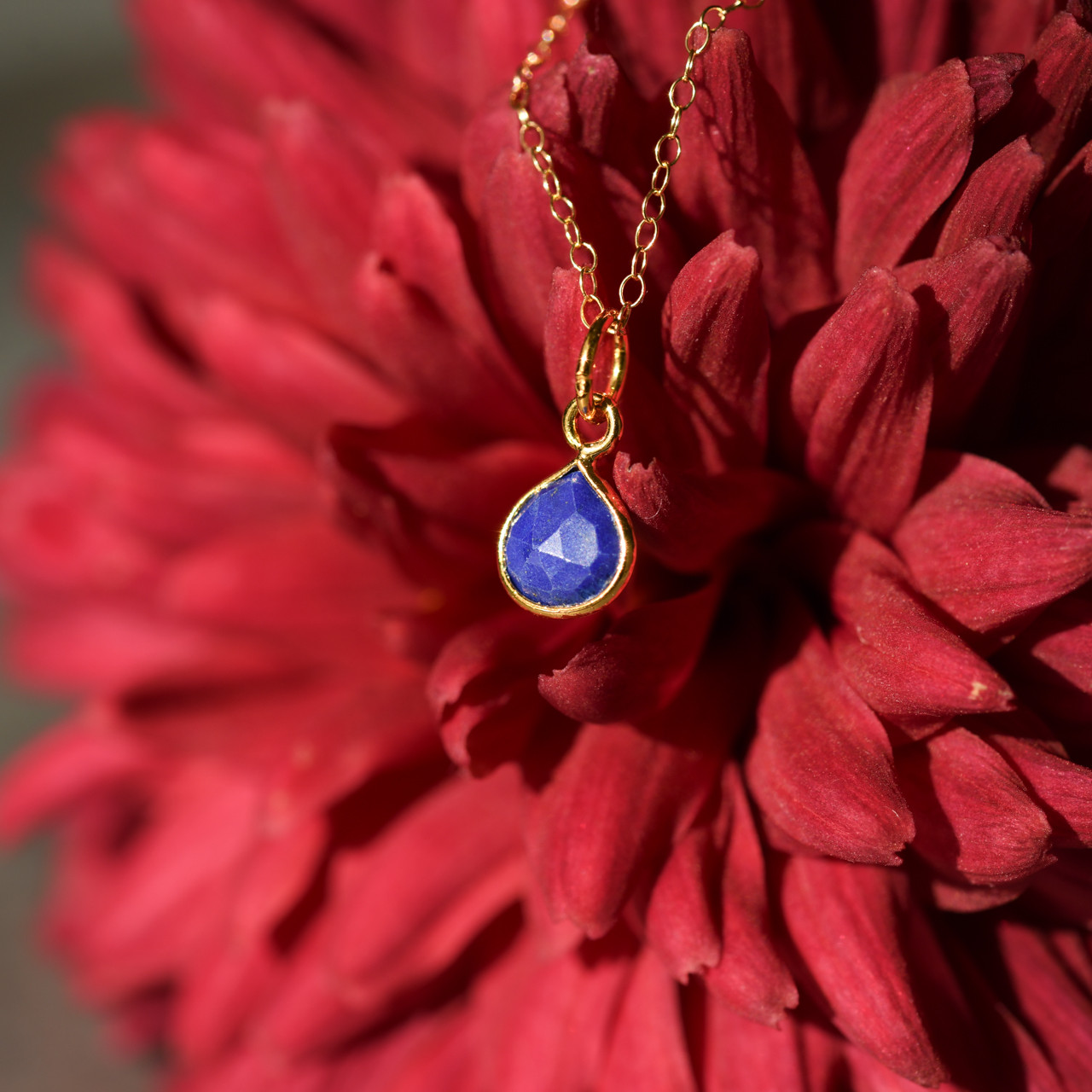 ラピスラズリの天然石ネックレス（Silver925／14kgf） アクセサリー [No.253] 4,480円