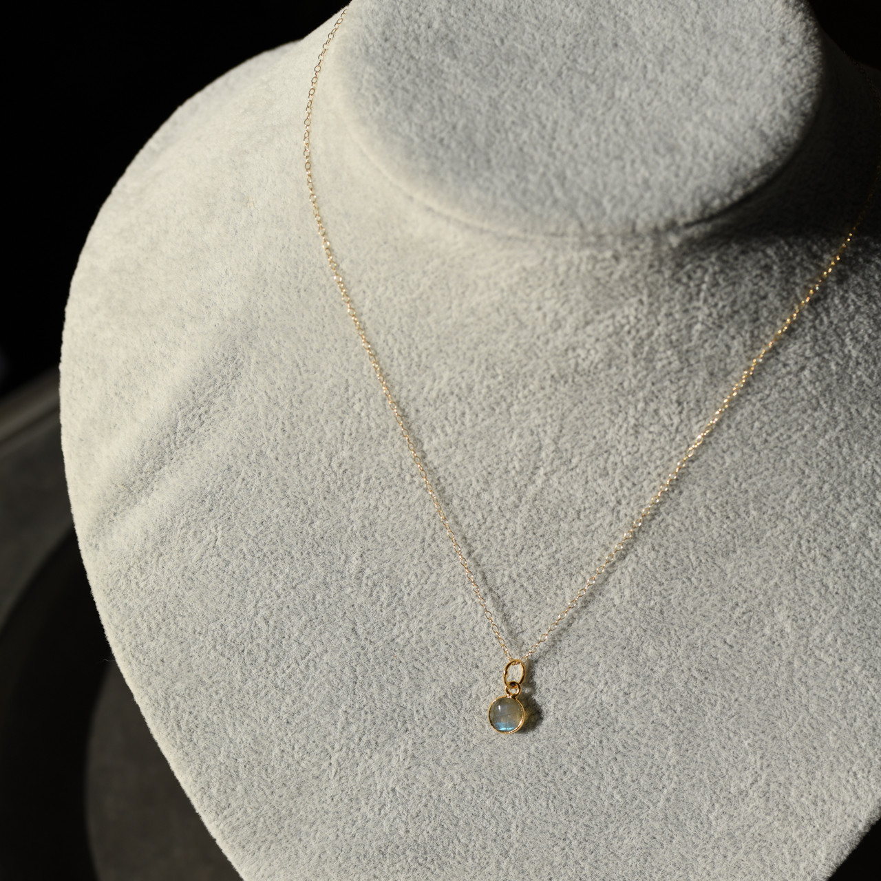 ラブラドライトの天然石ネックレス（Silver925／14kgf） アクセサリー [No.254]