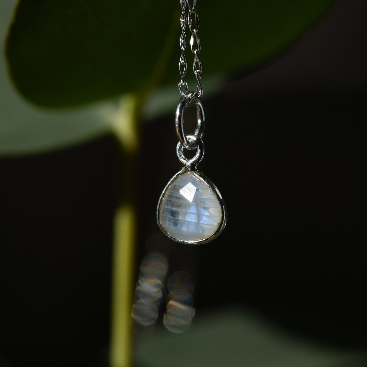 ムーンストーンの天然石ネックレス（Silver925／14kgf） アクセサリー [No.252]